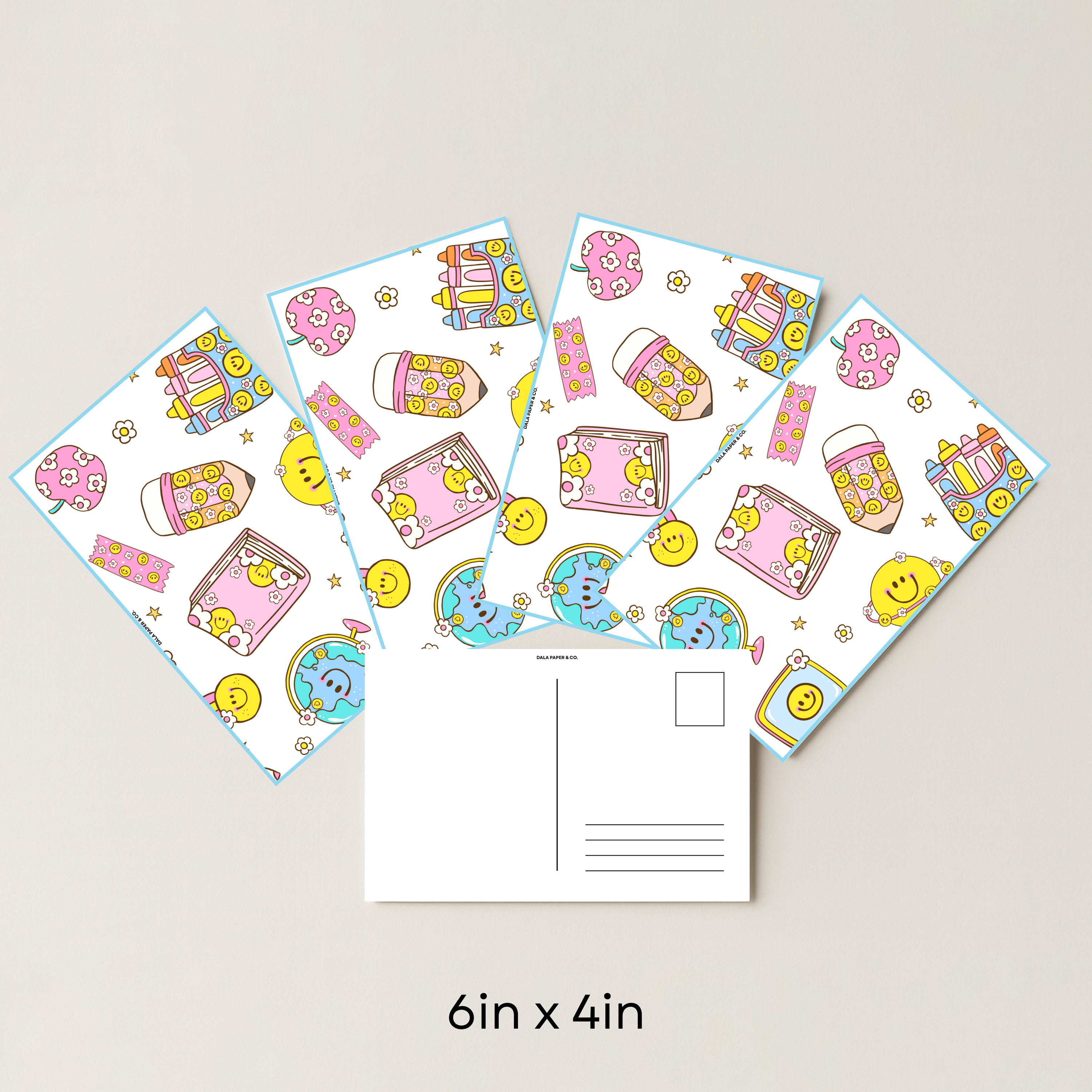 School Pattern #001 (Pack of 4)