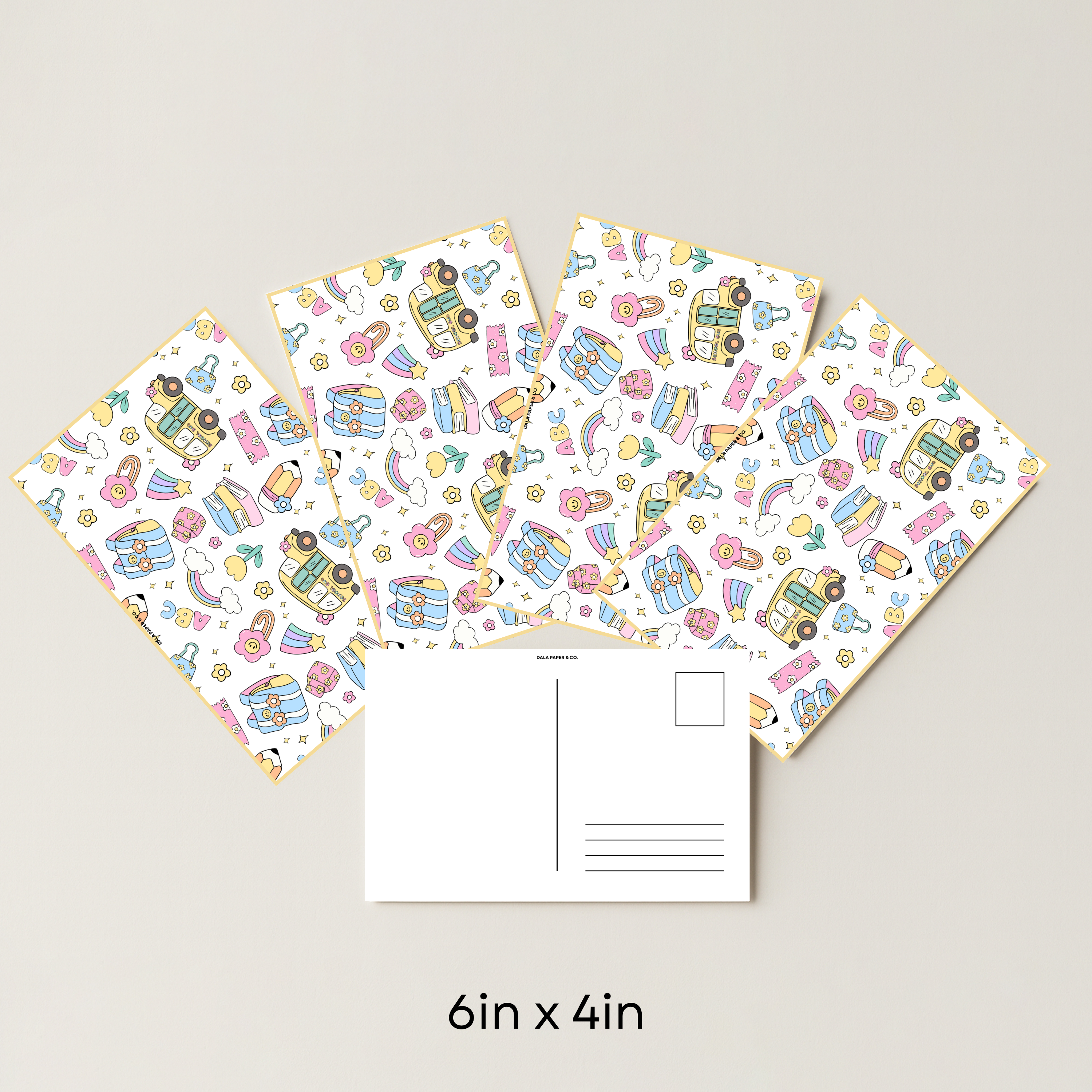 School Pattern #002 (Pack of 4)