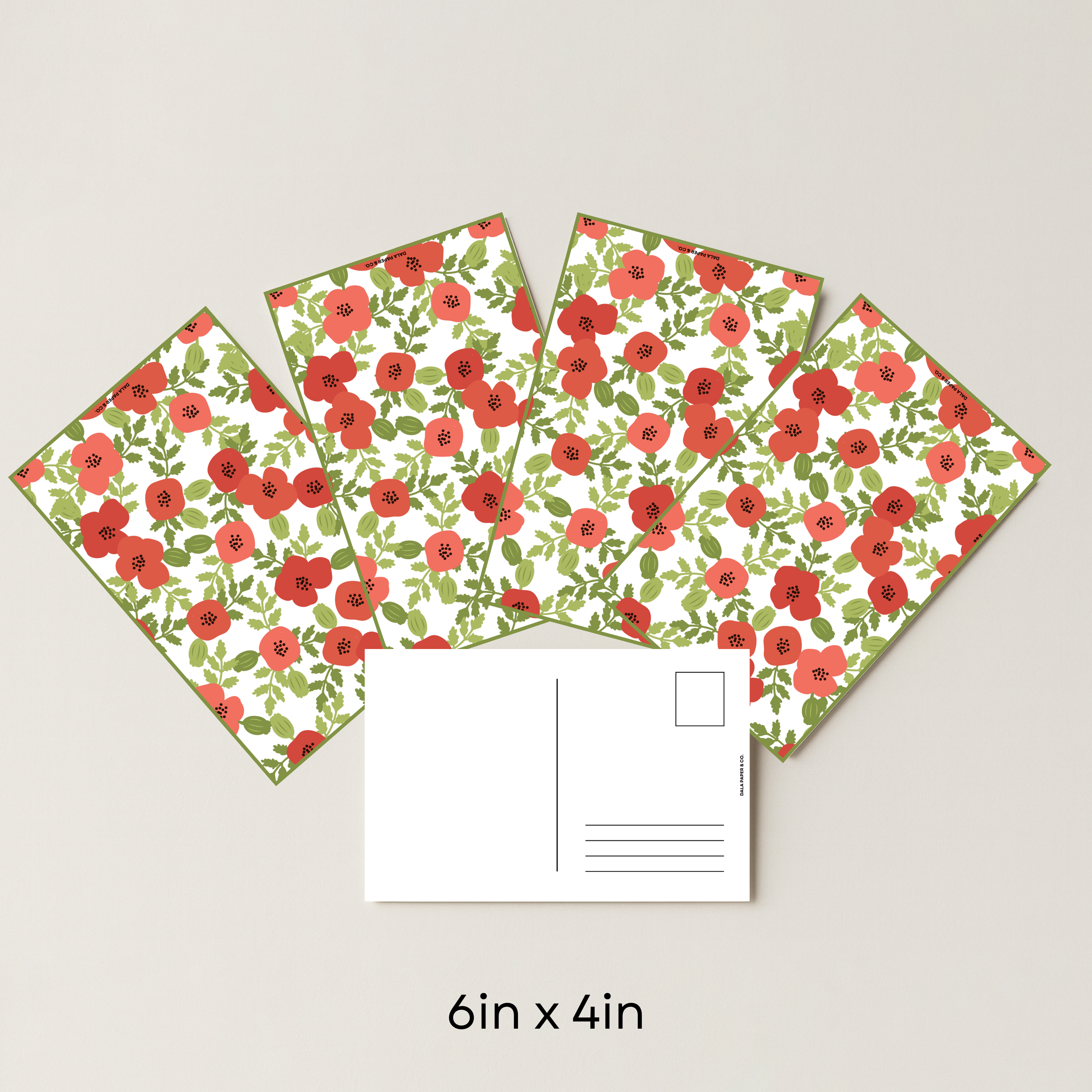 Floral Pattern #003 (Pack of 4)