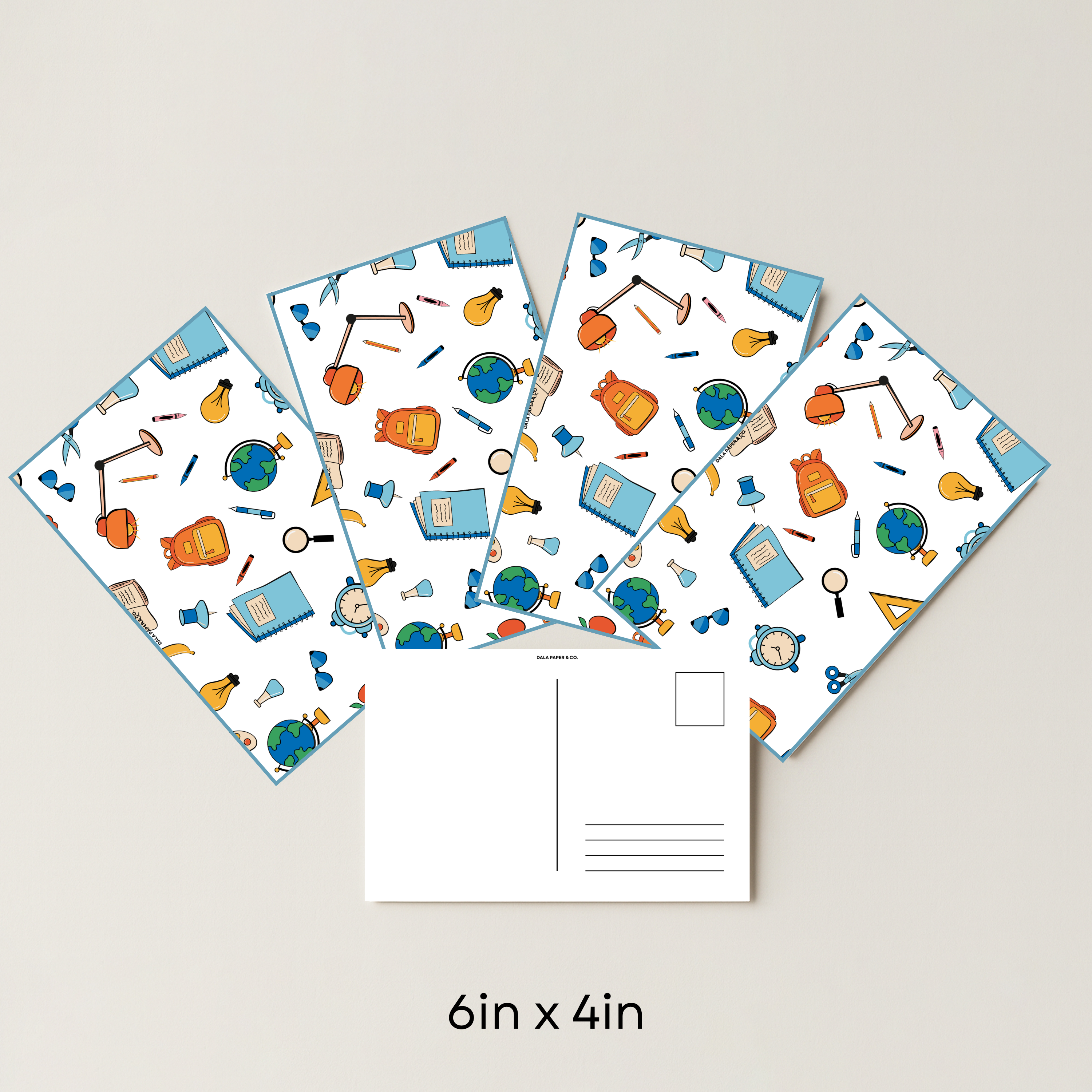 School Pattern #004 (Pack of 4)