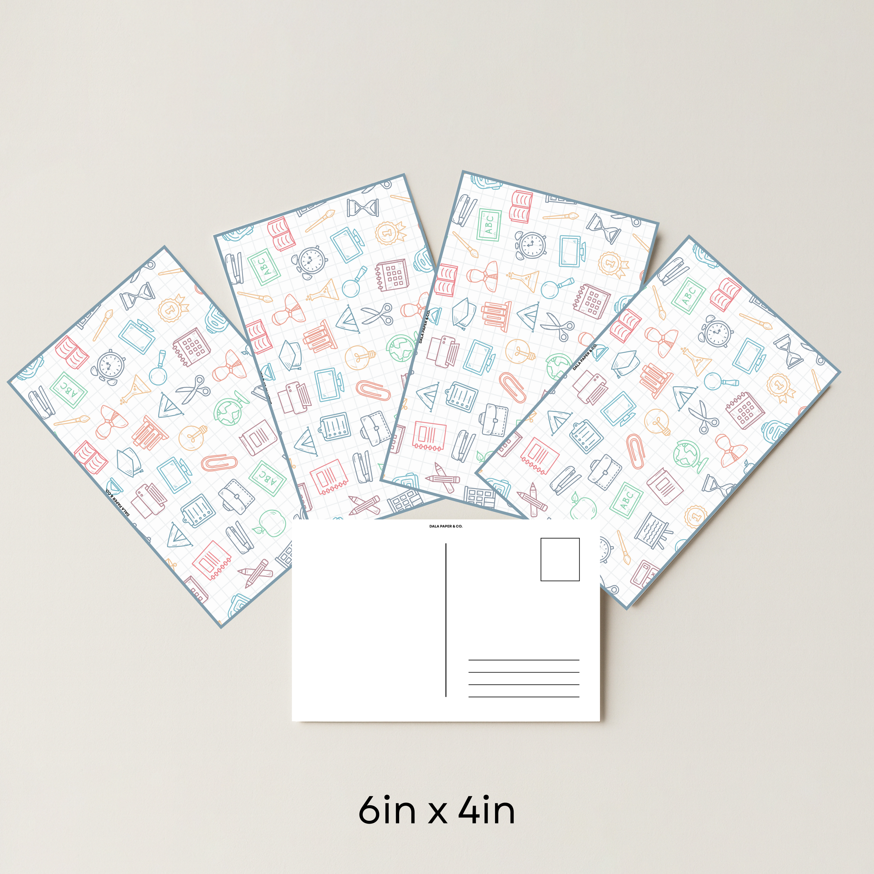 School Pattern #005 (Pack of 4)