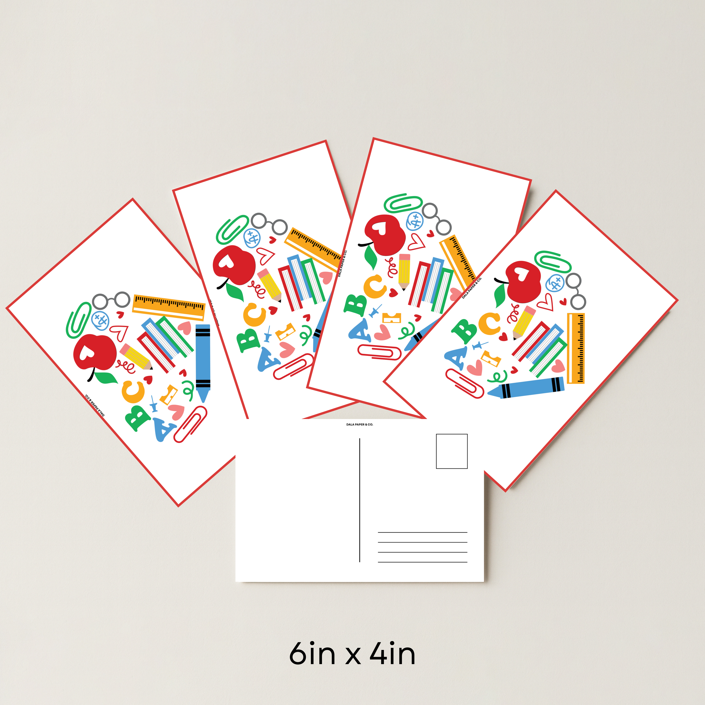 School Pattern #006 (Pack of 4)