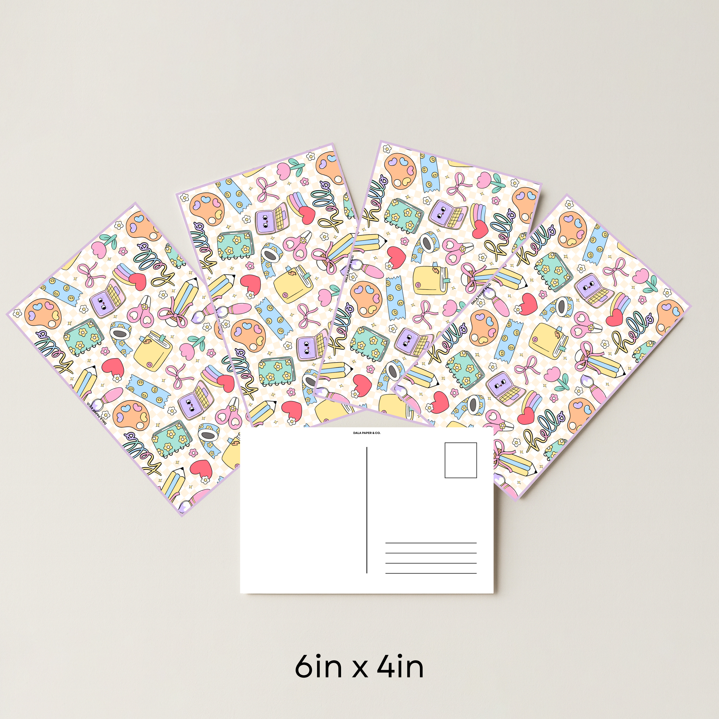 School Pattern #009 (Pack of 4)